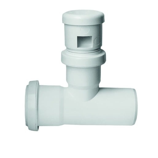 Přivzdušňovací hlavice DN50 Plast Brno bílá polypropylen AVPO540