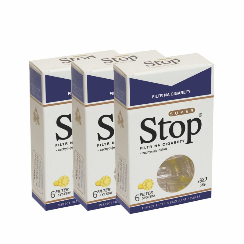 STOPFILTR Super filtr na cigarety 3 x 30 ks