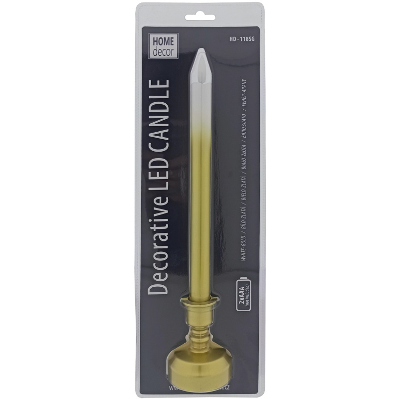 Home Decor Dekorativní LED svícen 118 SG, zlatý