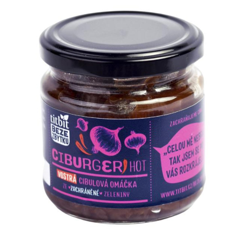 Beze zbytku Ciburger Hot cibulová omáčka
