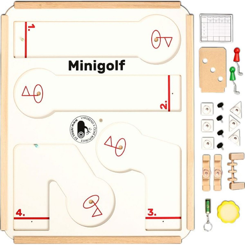 Stolní dřevěný minigolf
