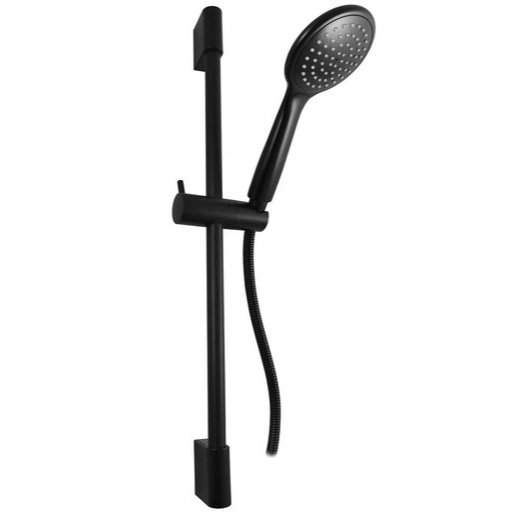 RAV-SLEZÁK Sprchový komplet s posuvným držákem SK2045CMAT - ČERNÁ