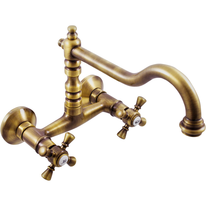 RAV SLEZÁK Morava dřezová baterie s otočným ramínkem 150 mm stará mosaz mk302.5/28sm MK302.528SM