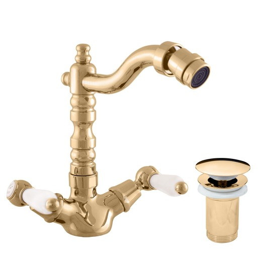 RAV SLEZÁK Morava bidetová baterie s clic-clacem zlatá mk521.5/9z MK521.59Z