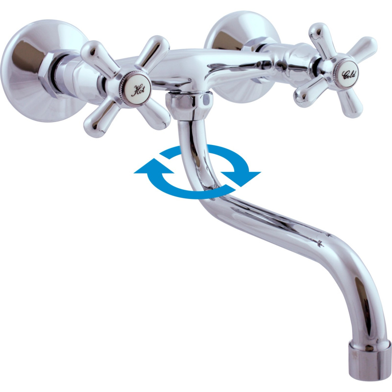 Slezák RAV Vodovodní baterie dřezová ze zdi Meris s roztečí 150 mm