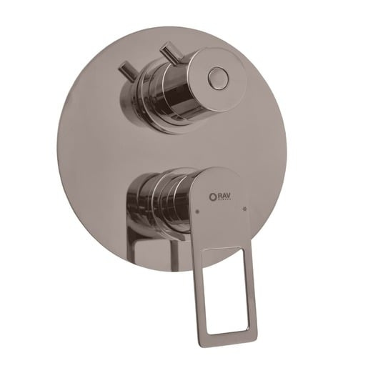 RAV SLEZÁK Nil sprchová a vanová baterie včetně podomítkového tělesa metal grey NL287.3MGL