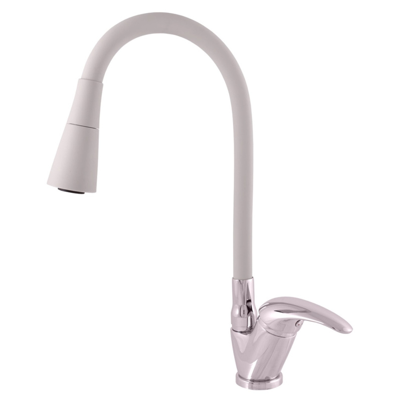 RAV SLEZÁK Sázava dřezová baterie se silikonovým ramínkem šedá/chrom sa506.0/13s SA506.013S