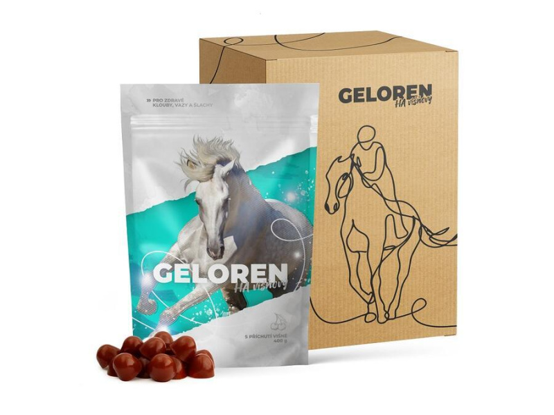Geloren HA gelové tablety - višňové 1350 g (3 sáčky á 450g)