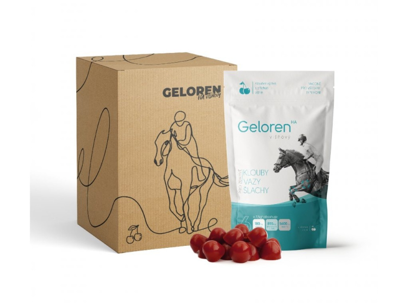 Geloren HA gelové tablety - višňové 1350 g (3 sáčky á 450g)