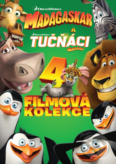 Madagaskar 1.-3. + Tučňáci z Madagaskaru kolekce (4DVD) - film z kategorie Dětské a animované