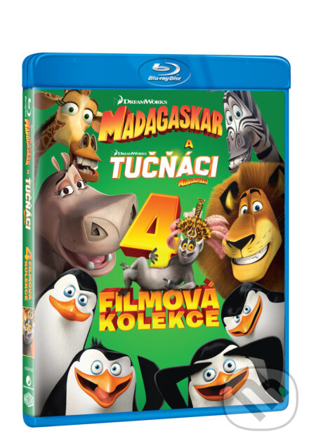 Madagaskar 1.-3. + Tučňáci z Madagaskaru kolekce (4BD) - film z kategorie Dětské a animované
