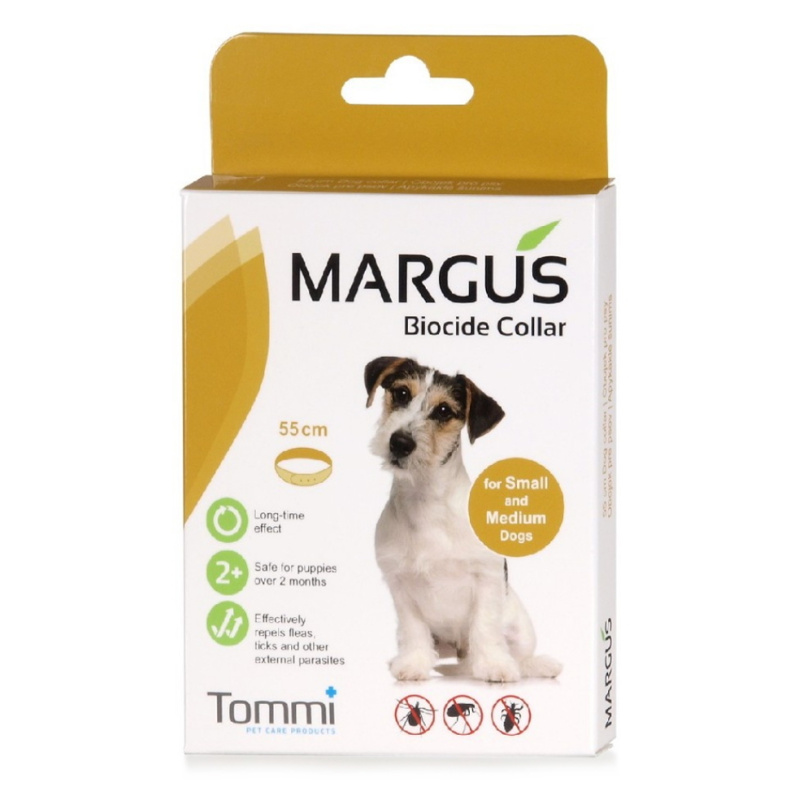 Antiparazitní obojek pro psy malého a středního vzrůstu MARGUS Biocide Collar Dog S-M, 55cm 00054