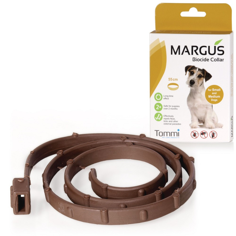 Antiparazitní obojek pro psy malého a středního vzrůstu MARGUS Biocide Collar Dog S-M, 55cm 00054
