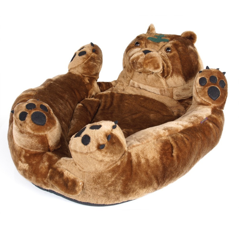 Pelíšky pro psy -  zlatý medvěd RELAX, 80 x 65 x 20cm