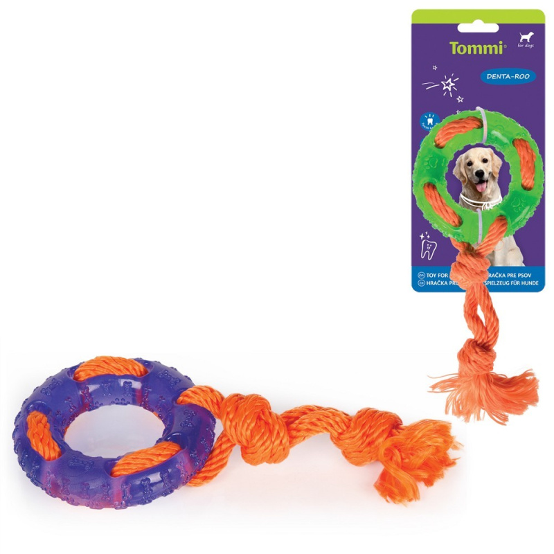 Hračka pes Denta Roo Záchranný kruh 22cm/9,5cm 1 ks