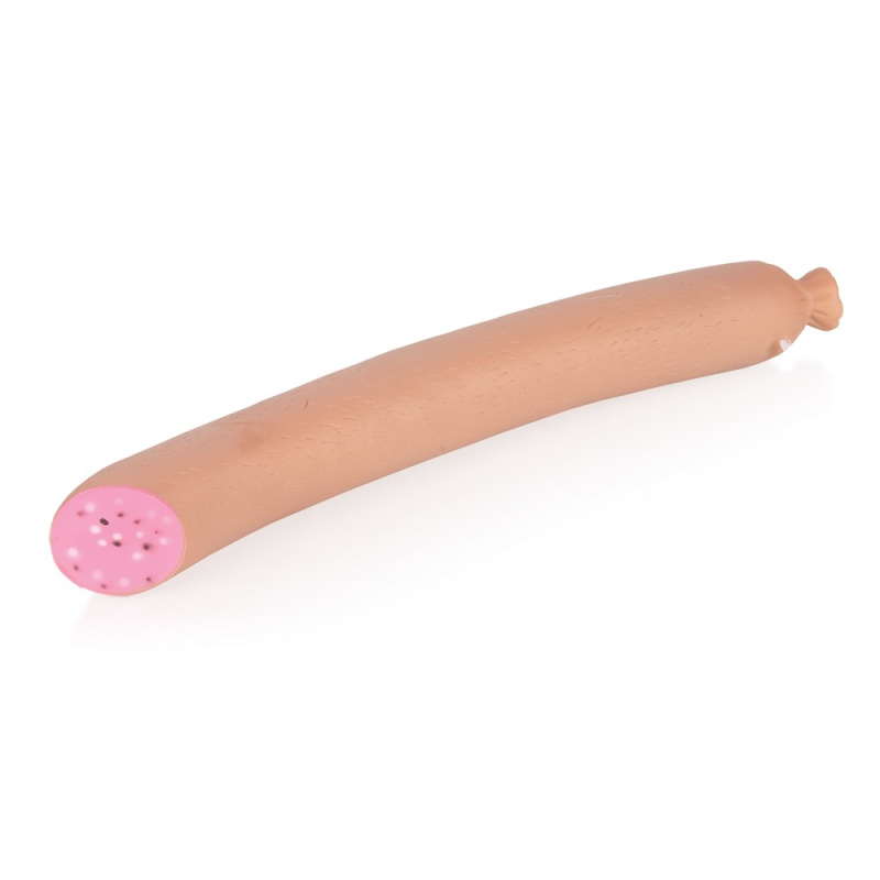 Hračka pískací vinylová - klobása, 30 cm
