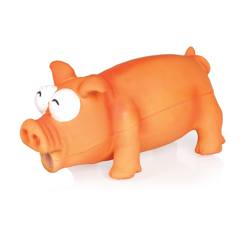 Hračky pro psy - Prasátko oranžové, 20cm