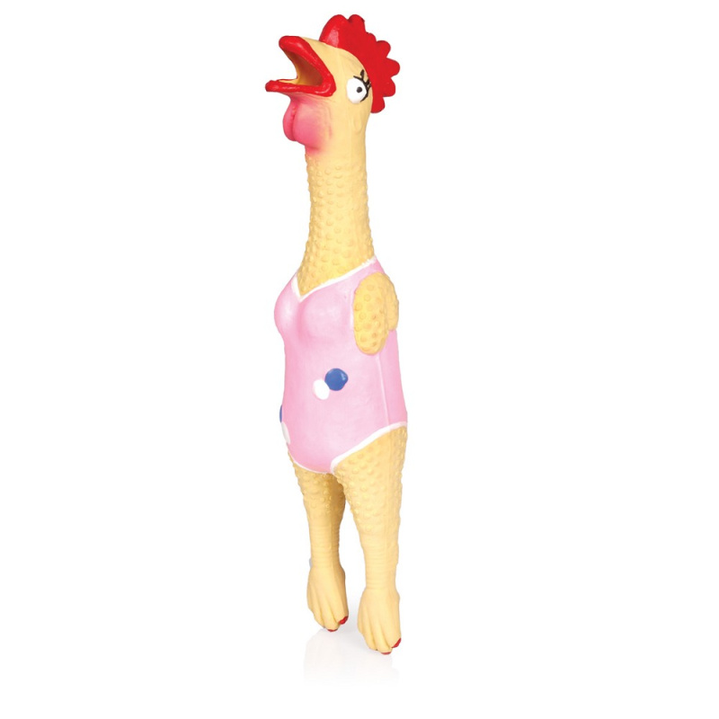 Hračky pro psy - Kuře růžové plavky, 30cm