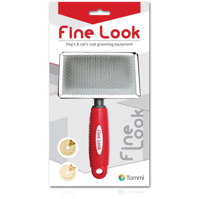 Fine Look red image kartáč pro psy jemný XL