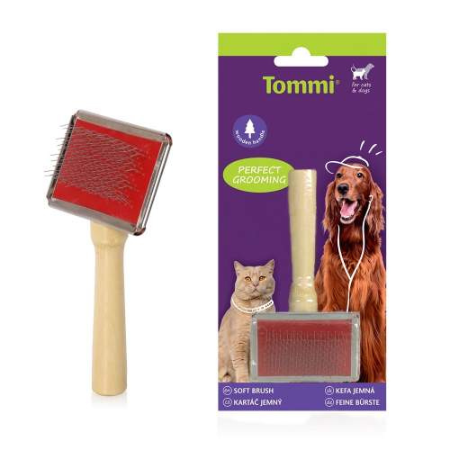 Kartáč pro psy a kočky - jemný střední TOMMI