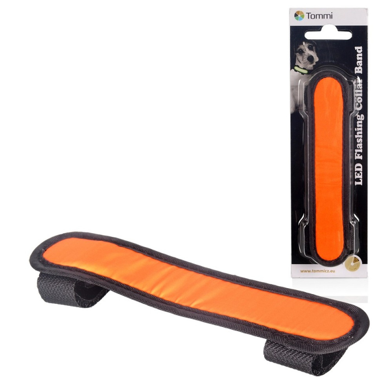 LED pásek na obojek 15cm/ oranžový 02471