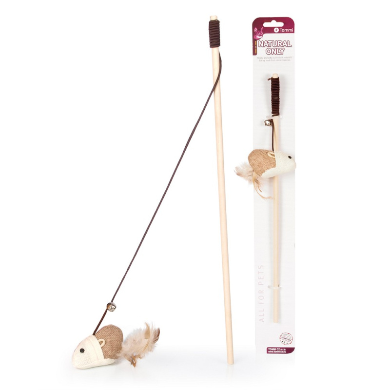 Hračka kočka Udice č.14 Natural Only 40cm 1 ks