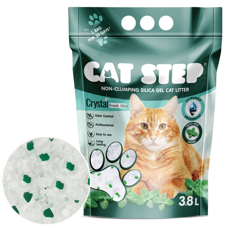 Cat Step Crystal Fresh Mint 1,67kg, 3,8l