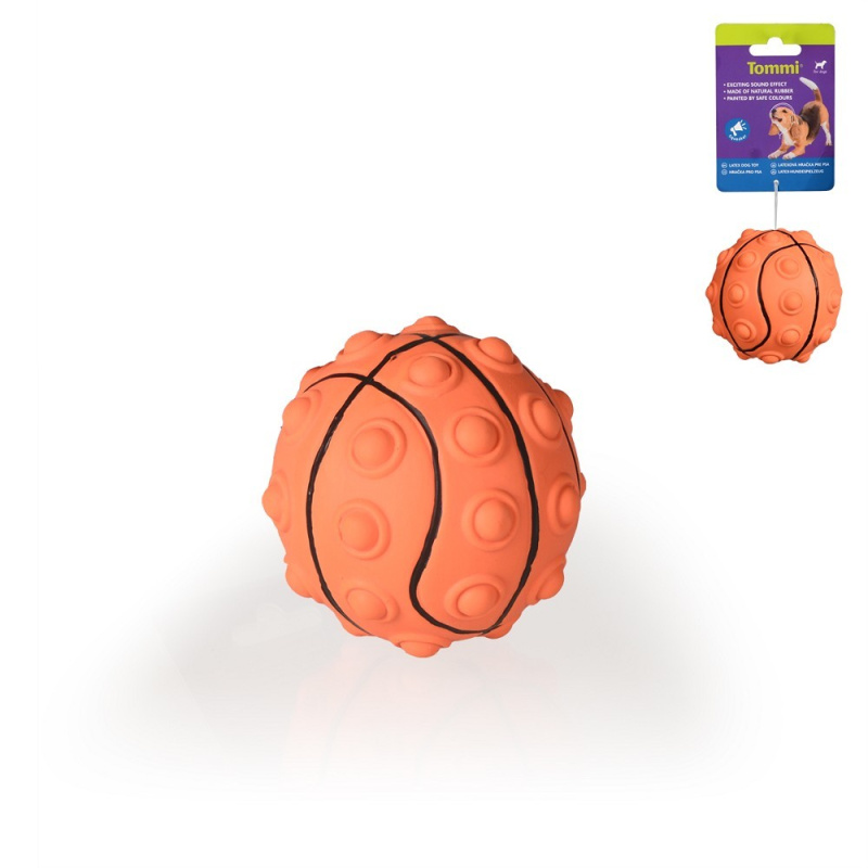 Hračky pro psy - Basketball míček - latex 9 cm
