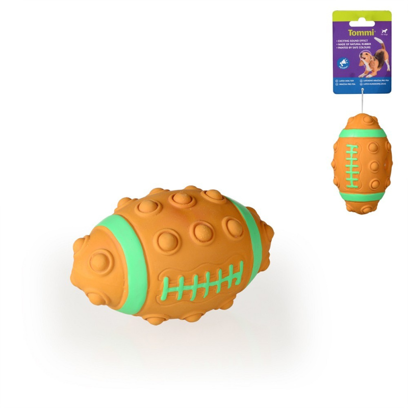 Hračky pro psy - Rugby míček - latex 12,5 cm