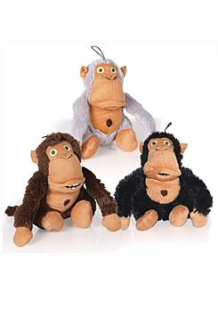 Hračka pes Crazy monkey 36cm šedá