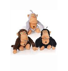 Hračka pes Crazy monkey 36cm šedá