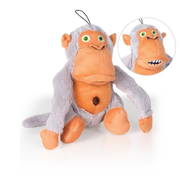 Hračka pes Crazy monkey 36cm šedá