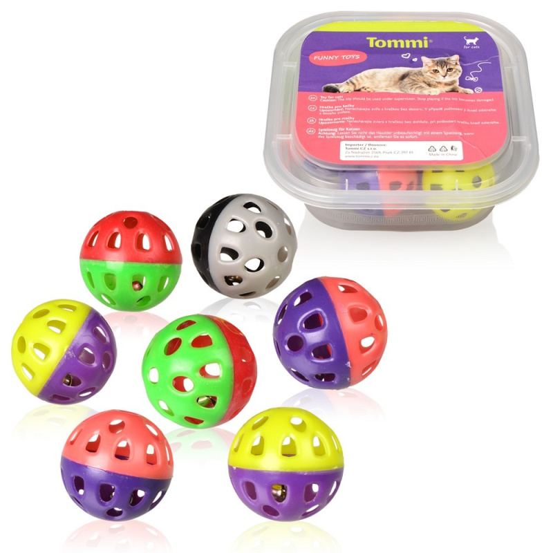 BOX Míček Jingle 2-barevný 4cm, 7ks