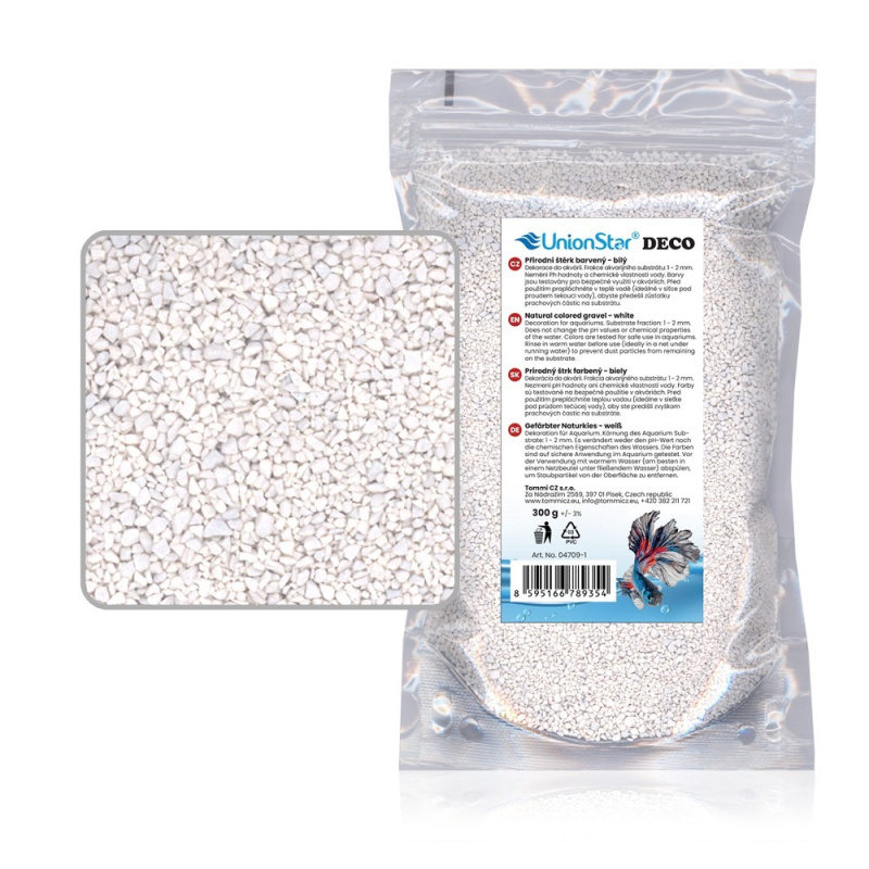 Akvarijní štěrk bílý 300 g DECO 04709-1