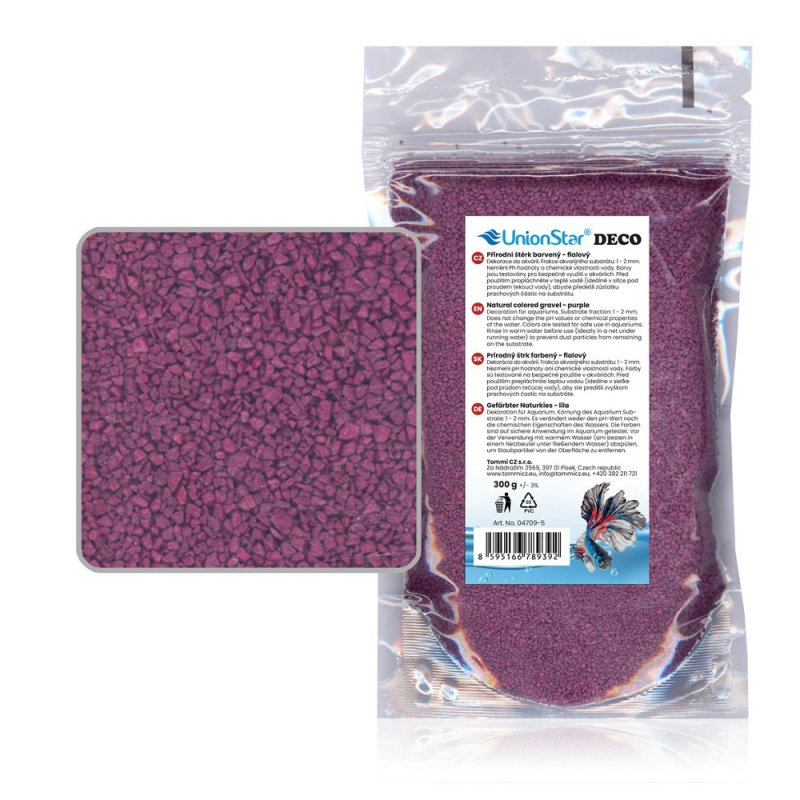 Akvarijní štěrk fialový 300 g DECO 04709-5