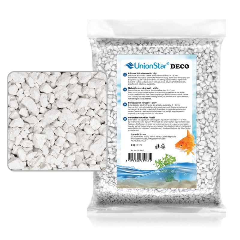 Akvarijní štěrk bílý 2 kg DECO 04708-1