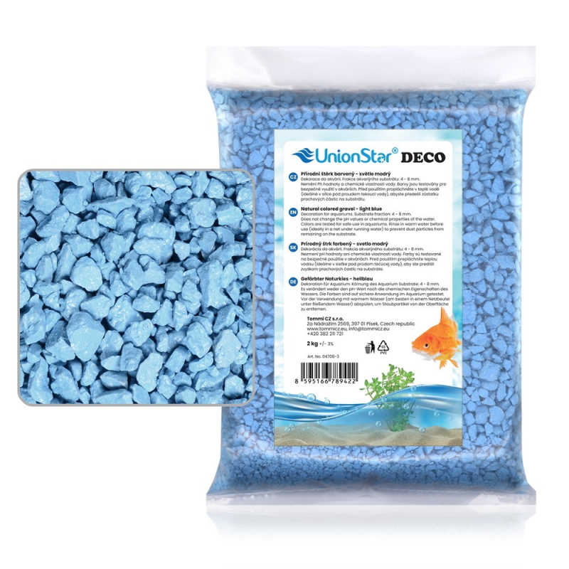 Akvarijní štěrk sv. modrý 2 kg DECO 04708-3