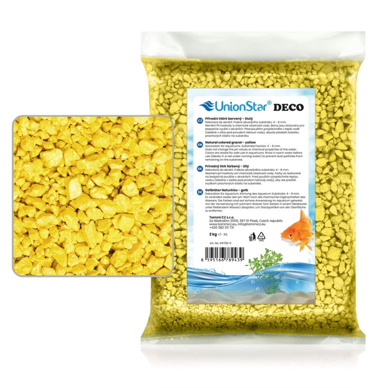 Akvarijní štěrk žlutý 2 kg DECO 04708-5
