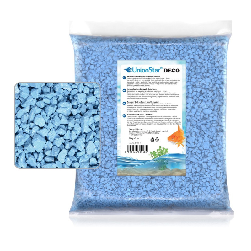 Akvarijní štěrk sv. modrý 5 kg DECO 04708-4