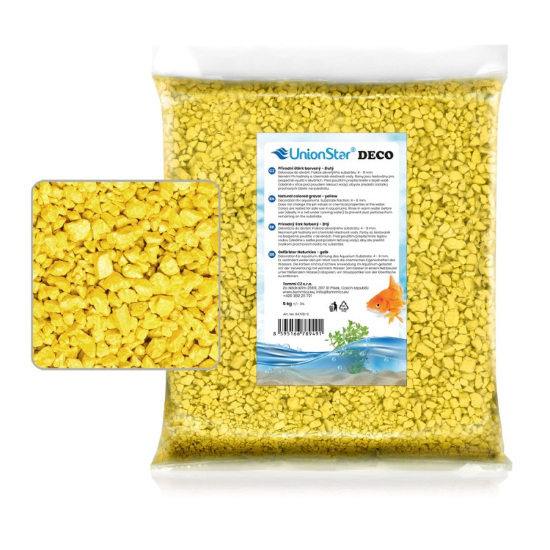 Akvarijní štěrk žlutý 5 kg DECO 04708-6