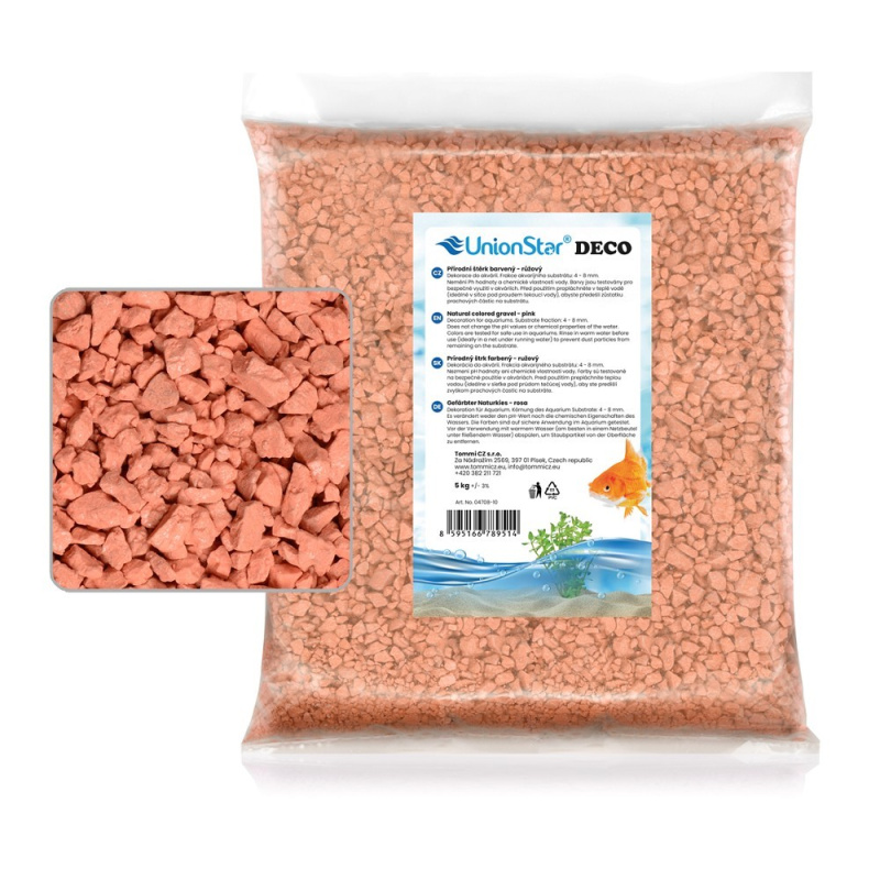 Akvarijní štěrk růžový 5 kg DECO 04708-10