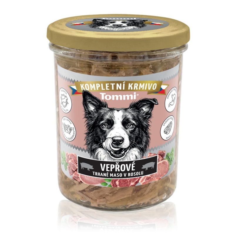 Tommi Vepřové maso v rosolu pro psy, 370 g