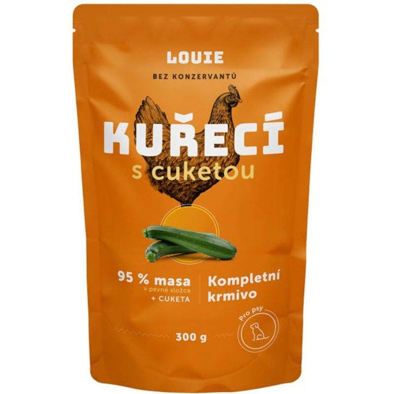 Louie Kompletní krmivo kuřecí s cuketou pro psy