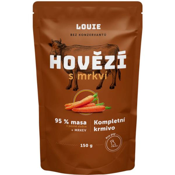 Louie kaps.pro psy hovězí s mrkví 150g