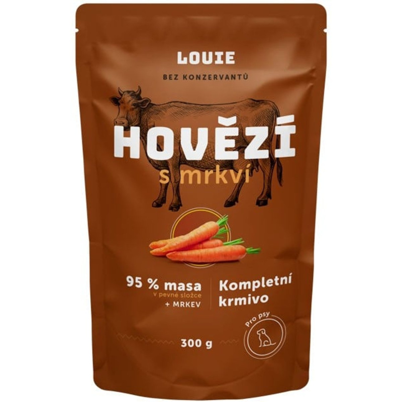 Louie Kompletní krmivo hovězí s mrkví pro psy