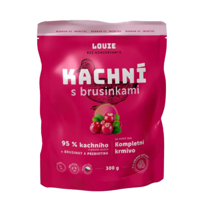 Louie Kompletní krmivo kachní s brusinkami pro psy