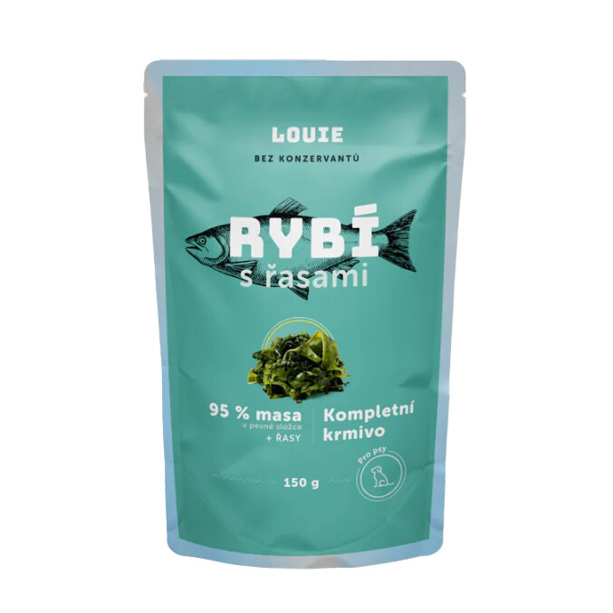 Louie kaps.pro psy rybí s řasami 150g