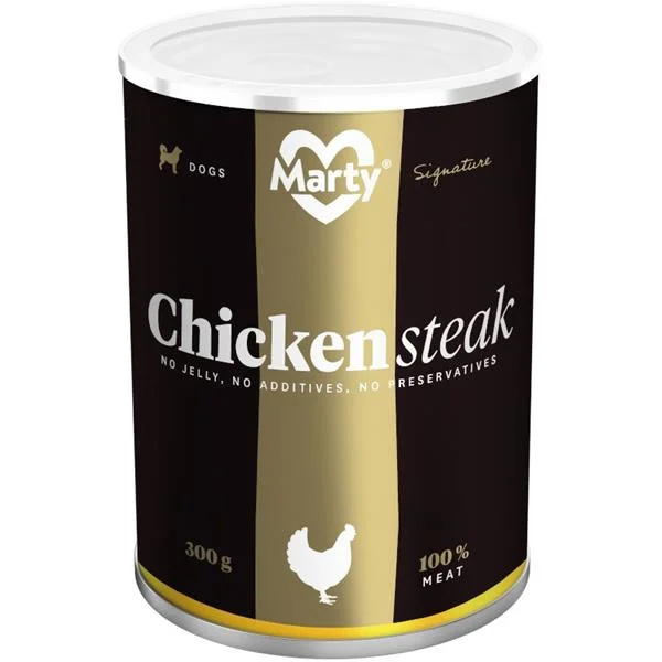 MARTY Konzerva pro psy Signature kuřecí prsa steak 300 g