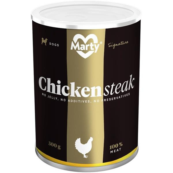 MARTY Konzerva pro psy Signature kuřecí prsa steak 300 g