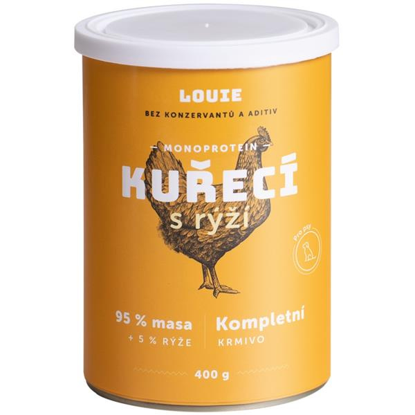 Louie konz. pro psy kuřecí s rýží 400g 